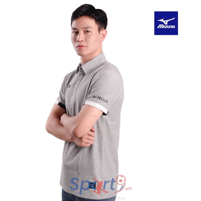 MIZUNO ÁO THỂ THAO POLO NAM TAILORED MIZUNO GHI